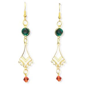 GORGEOUS Beaded Dangle Christmas Earrings